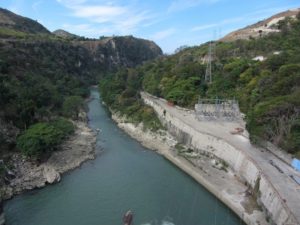 View downstream from dam